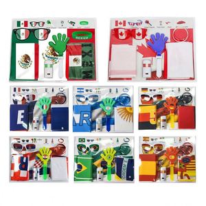 Set de Artículos Deportivos para Fanáticos del Fútbol y Fútbol Americano, con Bandas para la Muñeca, Bufandas y Banderas de los Países Participantes en la Copa Mundial 2026: Jordania, México, Brasil, Arabia Saudita, Argentina, Canadá - Product Image 2