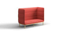 Canapé de bureau individuel à dossier haut avec tablette d'écriture, chaise lounge acoustique pour l'intimité
