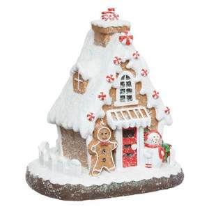 Decorazione per la Casa in Resina a Forma di Pan di Zenzero 26x20cm H. 28cm - Product Image 1