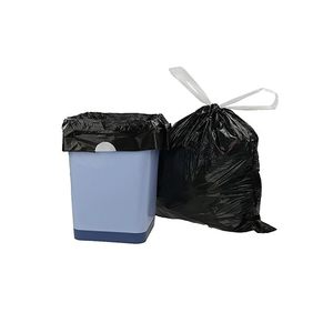 3-Gallon Black Side Gusset PE <b>Plastic</b> Bags Heat Seal 115 Counts/2 <b>Rolls</b> for Supermarket Use - Product Image 1