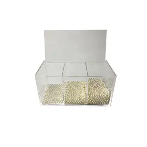 Acrylic Box With Removable Lid Clear Makeup Organizer For Pearls Jewelry Packing