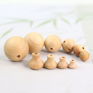 Wood <b>Beads</b> Round Loose <b>Beads</b> For Jewelry Making Three Way Cypress Wood 10mm 15mm 20mm 25mm 30mm Polished Handmade DIY - Product Image 3