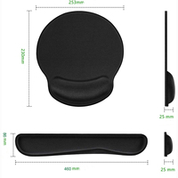 Tapis de souris ergonomique en mousse à mémoire de forme personnalisable avec repose-poignet Design carré repose-clavier en caoutchouc disponible en tailles personnalisées