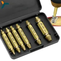 Juego de Extractores de Tornillos Dañados, Brocas HSS de Grado Medio, Extractor de Tornillos Rotos o Desgastados, Kit Pequeño para Extraer Fácil y Rápidamente, Estuche de Plástico