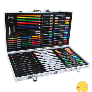 Ensemble de peinture de luxe de 104 pièces, stylos aquarelle, surligneurs, crayons effaçables, marqueurs, cadeau pour enfants, ensemble d'art de peinture - Product Image 2