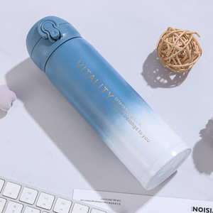 Custom Logo Stainless Steel Gradient Color Cup Modern Design Sport Mug Cute Style Children Insulated Water Bottle - Product Image 4