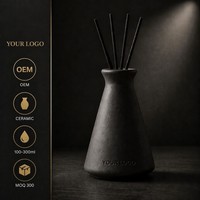 Coffret Cadeau Diffuseur à Bâtonnets en Céramique Mate Élégant OEM avec Huile de Recharge pour Cadeaux d'Entreprise Personnalisés