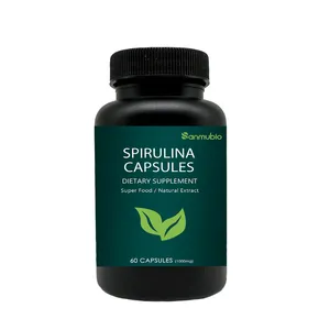 Hot bán Spirulina chiết xuất bổ sung 500mg thúc đẩy tiêu hóa hữu cơ Spirulina viên nang