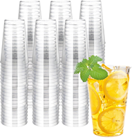 Gobelets à dessert en plastique avec couvercles 260 ml/9 oz, transparents, réutilisables, pour parfaits, cheesecakes, fruits, poudings, smoothies