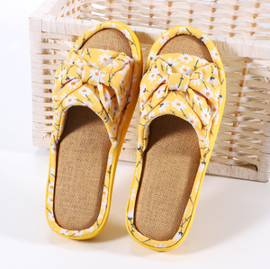 Nuevas Pantuflas con Lazo Personalizado, Plantilla de Lino Transpirable, Punta Abierta, para Mujer - Product Image 3