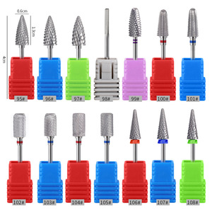 C326 SAFENG bor kuku Tungsten Carbide, mata bor pengasah kuku elektrik profesional Tungsten Carbide, penghilang kutikula kuku elektrik, mata bor untuk manikur dan pedikur - Product Image 2