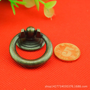 Qinggu <b>Ring</b> Furniture Handle 25mmx45mm Alloy Drawer Pull Traditional Style Durable Hardware - Product Image 2