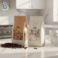 Sacs d'emballage pour café personnalisés Lebei Packing, sacs à fond plat pour café avec valve et fermeture éclair