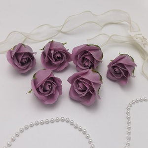 50pcs ba lớp dày hoa hồng xà phòng mô phỏng hoa đầu nhà đám cưới Ngày Valentine trang trí Xà phòng hoa hồng - Product Image 6