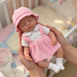 Mini poupée bébé en silicone de 30 cm, corps entier, jouets en silicone solide, poupées bébé en silicone souple 100% silicone, poupées reborn pour filles - Product Image 1