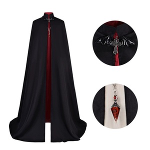 Disfraz de Vampiro para Halloween <span class=keywords><strong>con</strong></span> Capa Larga Negra y Roja, Traje Oscuro para Actuaciones en Escenario - Product Image 3