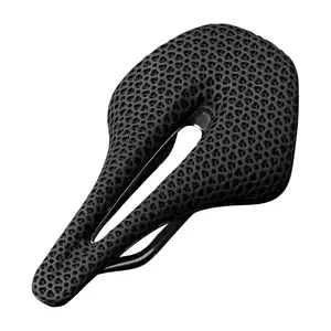 Impressão 3D Sela De Bicicleta De Fibra De Carbono Ultraleve Oco Assento Confortável Respirável Honeycomb Almofada para Mountain Road Bikes