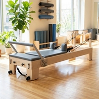 Tmax Cama De Pilates, Reformer de Pilates en bois d'érable massif, rembourrage personnalisé, machine de Pilates pour studio, logo personnalisé, vente en gros, CE ISO