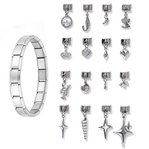 Stainless Steel Modular Bracelet With Charms Star Shape Gift Jewelry Set Spring 2024 - Product Image 1