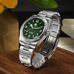 Fabricant OEM ODM, montres mécaniques décontractées à dôme en verre avec couvercle de pot, montre de plongée automatique avec logo personnalisé NH35 - Product Image 1