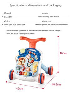 Mainan edukasi jalan bayi, alat bantu jalan multifungsi dapat diatur Anti ujung dengan musik ringan untuk bayi - Product Image 6