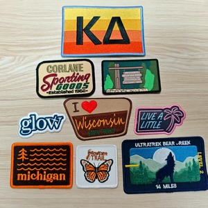 Hot Bán Đầy Màu Sắc Hợp Thời Trang Các Bản Vá Lỗi Cho Nhà Dệt May Và Ba Lô-Tùy Chỉnh Chuyển Logo Với Cao Cấp 3D Thêu Các Bản Vá Lỗi - Product Image 1