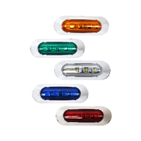 Nouvelle lampe de signalisation latérale pour camion 24V 4 LED chromée, étanche, pour remorque de camion
