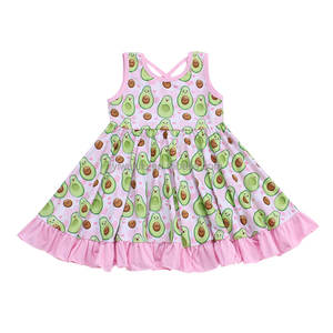 Vestido Midi Ecológico <span class=keywords><strong>LULU</strong></span>, Estilo A-Line, Sin Mangas, con Encaje Floral, para Niñas, Verano - Product Image 4