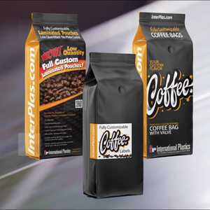 Kantong Kemasan Plastik Kopi Desain Khusus Dengan Katup - Product Image 3