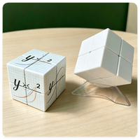 Cube Magique Personnalisé de Haute Qualité avec Logo, Puzzle de Vitesse 2x2, Cube 5x5x5cm en ABS, Boîte de Déplacement pour l'Entraînement à la Pensée