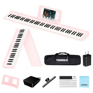 Terence V20 Travel Electric Keyboard Piano Foldable Organ <strong>with</strong> Headphones and Carry Bag for Beginners and Adults Kids Welcome