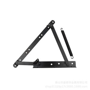 Bisagra para Sofá Cama con Mecanismo de Resorte, Acero de 2 mm, Superficie Negra Electroforética, Accesorio de Montaje para Estructura de Cama Mediana - Product Image 3