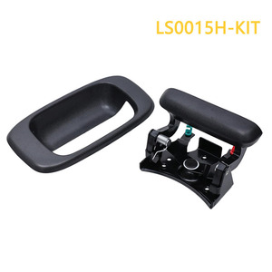 Kit de manija de puerta trasera negra LS0015H para Chevrolet Silverado GMC Sierra, pieza de repuesto de plástico y metal - Product Image 4