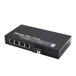 Convertidor de Medios Óptico de Fibra Gigabit SC de Venta Caliente, 1 Fibra 4 RJ45 BIDI 10/100/1000m, Transceptor Óptico, Conmutador, Convertidor de Medios - Product Image 2