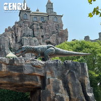 Dinosaure animatronique en métal pour parc d'aventure, parc de trampoline, maison, aéroport - Figurine interactive pour centre commercial