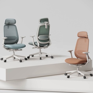 Chaise de bureau de direction en tissu à dossier haut avec accoudoirs 3D, appui-tête et dossier inclinables 4D réglables, pivotante verrouillable avec plateau adaptatif - Product Image 5