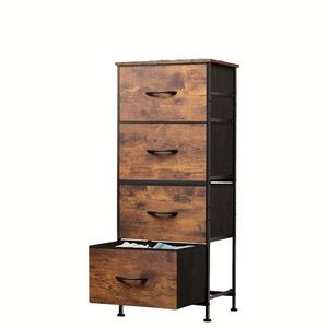 Dresser Organizer 4 Drawers Sturdy Steel Frame Bedside Cabinet Storage <b>Tower</b> for Bedroom Living Room for Clothing - Product Image 1