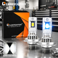 Ampoules de phares LED auto Q66S H7 80W 10000LM 6500K IP65 pour mise à niveau de l'éclairage automobile DC12-16V avec ventilateur de refroidissement 1 pièce