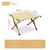 Table de camping d'extérieur ultra-légère avec chaise pliante en aluminium et bois massif, pliable pour 1-2 personnes, mobilier d'extérieur