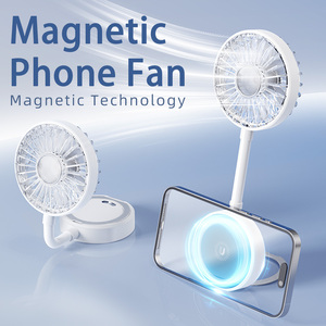 Trending Magnetic Phone <b>Fan</b> 2026 New Release Rapid Cooling Wearable Bladeless <b>Stand</b> Dual 360 Rotation 3-Speed Foldable - Product Image 2