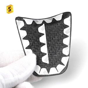Cubierta Decorativa para Volante Shasha de Fibra de Carbono Real, Accesorios Interiores para Fiat 500 <span class=keywords><strong>Abarth</strong></span> 2012 2015 2016 2019 - Product Image 5