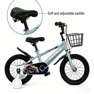 Vélo pour enfants de 12, 14, 16 et 18 pouces / Roues d'apprentissage amovibles / Selle réglable pour enfants en croissance - Product Image 5