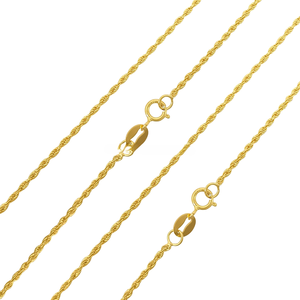 Collana in Oro Massiccio 18k Au750, Catena a Corda Personalizzabile, Design Cinese - Product Image 1
