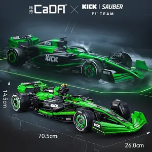 Ensemble de blocs de construction de voiture de course de Formule 1 Sauber <span class=keywords><strong>F1</strong></span> Team C44 à l'échelle 1:8, 40 pièces en plastique ABS, jouet de construction pour les 14 ans et plus - Product Image 6