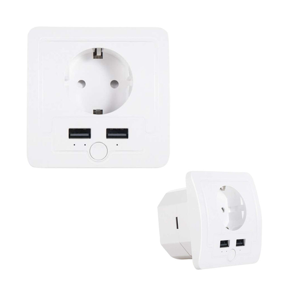 HONPNK European Wi-Fi Wall Socket Voice Remote Control Timed On/Off Function and Graffiti Style Smart Wall Socket