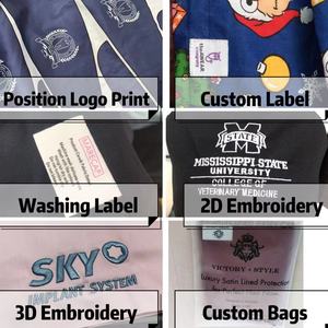 Cappelli da Infermiera Rosa con Stampa Brat in Offerta Speciale, Berretti Chirurgici Regolabili in Raso con Fodera in Raso e Porta Badge Abbinati - Product Image 5