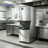 Machine à glaçons commerciale 200 kg/h, machine à glaçons en acier inoxydable pour bar, restaurant, hôtel