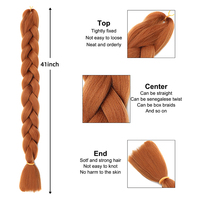 Grosir Pabrik Rambut Kepang Sintetis Jumbo Ombre 82 inci 165g Pre-Stretched Pre Stretched Expression Hair Pre Stretch Extensions