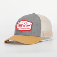 Gorra de malla clásica con parche de cuero bordado, gorras OEM, gorras de camionero de malla personalizadas con 5 o 6 paneles en espuma y gamuza en blanco
