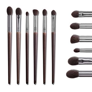 Ensemble de pinceaux pour fard à paupières avec logo personnalisé, poils de chèvre naturels, mélange d'ombres à paupières effilés - Product Image 3